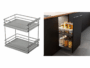 Cestello Laterale Movixpro 2 Ripiani per Cucina senza Binari Antracite Ral 7025 mm.300/ 400 / 500 | GTV