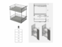 Cestello Laterale Movixpro 2 Ripiani per Cucina senza Binari Antracite Ral 7025 mm.300/ 400 / 500 | GTV - immagine 3