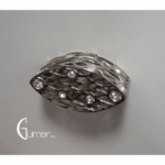 Maniglietta Mobile Interasse 32 mm.43x22x16h Petal Lux Palladio+Swarovski  Reticube