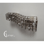 Maniglietta Mobile Interasse 32 mm.20x56x21h Margot Lux Palladio+Swarovski Reticube