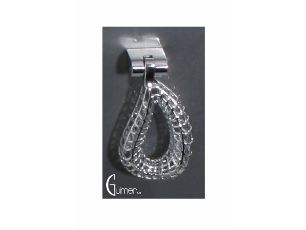 guiq0196crmc.png Pendente Mobile a Ciondolo Goccia d.31x56x21h Cromo Reticube - immagine 1