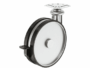 Ruota Alluminio/Plastica Portata kg.80 Piastra Girevole 80x80 mm.215h Orientabile con Freno | Hafele