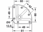 Ruota Alluminio/Plastica Portata kg.80 Piastra Girevole 80x80 mm.215h Orientabile con Freno | Hafele - immagine 2