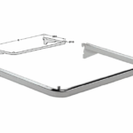 Telaio Di Supporto 6030 per Cremagliera Cromato Porta Grucce mm.1000