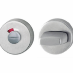 Nottolino WC Q6 Rosetta Tonda D.50x10 Libero/Occupato Alluminio F1-Argento | Hoppe