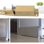 FERMAPORTA A PEDALE MONTAGGIO SU PORTA PICCOLO mm.130x25 VARIE FINITURE |  IBFM