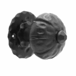 Pomolo Fisso 66 con Rosetta Tonda Ø 60mm. in Ferro Nero Antico  Galbusera