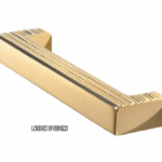 Maniglietta Mobile Interasse 96 mm.106x25h Oro Lucido  Invernizzi