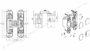 Cerniera Invisibile Regolabile 3d Mod.K2700 mm.120x76 Reversibile Cromo Satinato  Koblenz - immagine 2