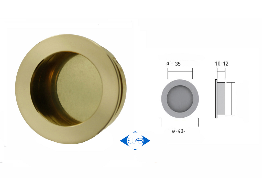 laf90535olvc.png Maniglia Incasso Tonda d.40/35x12h varie finiture Mariva - immagine 1