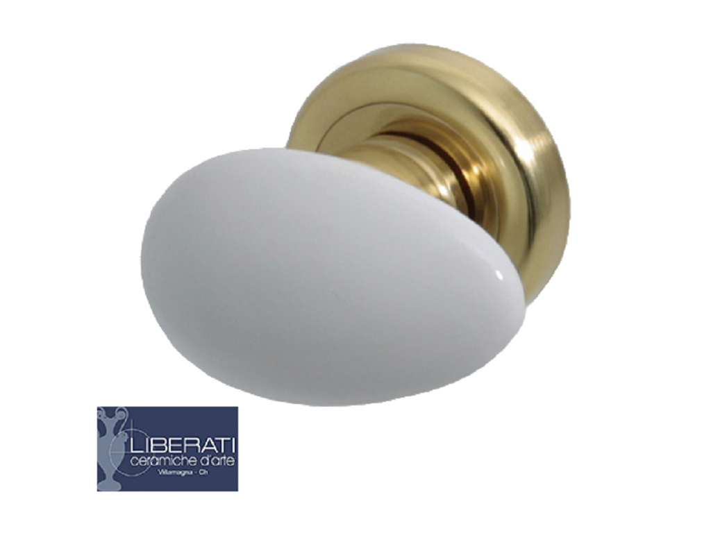 lir018pqrlboc.png Pomoli Girevoli Venere Ovale Liscio Decentrato Rosetta Coprivite Smaltato Bianco+Olv |Ceramiche Liberati - immagine 1