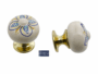 POMOLINO MOBILE MAIOLICA QUADRIFOGLIO d.30/20x35h GRANDE DIPINTO FARIE FINITURE | CERAMICHE LIBERATI