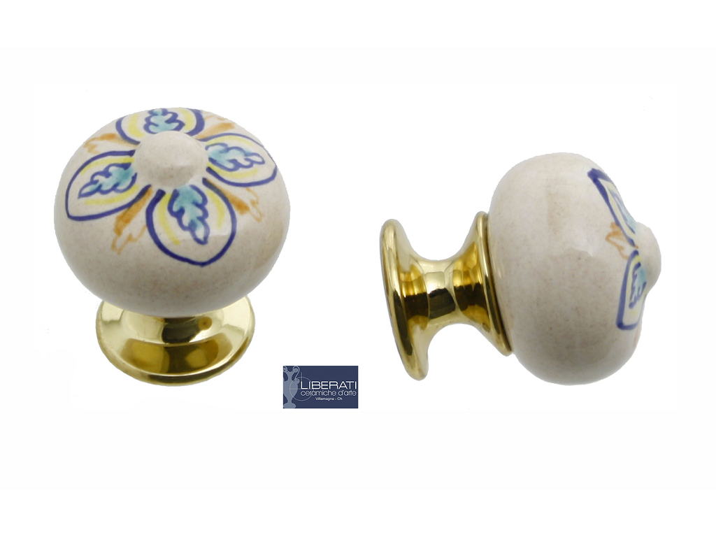 lir34gmd24oc.png POMOLINO MOBILE MAIOLICA QUADRIFOGLIO d.30/20x35h GRANDE DIPINTO FARIE FINITURE | CERAMICHE LIBERATI - immagine 1