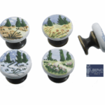 Pomolino Mobile Maiolica Quattro Stagioni d.25/15x28h Medio Brz+Dipinto | Ceramiche  Liberati