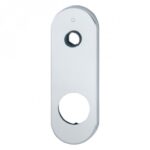 Placca Corta per Blindate Interasse 85 mm.182x62 Foro Defender Alluminio Argento | Hoppe