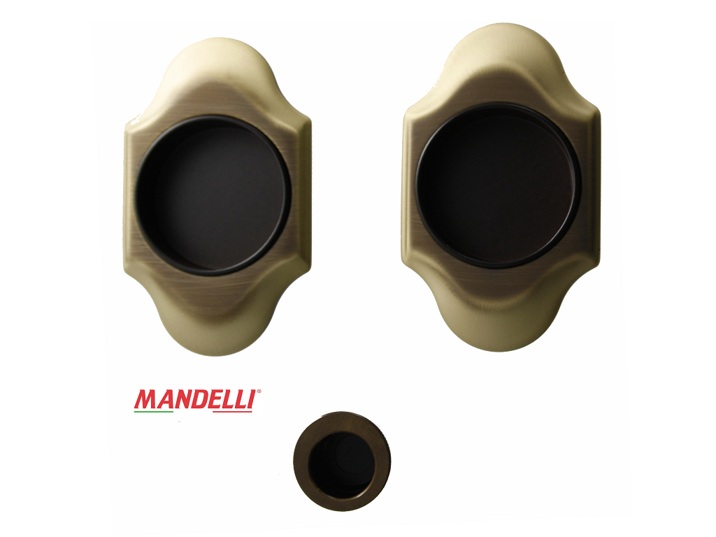 man1018bo00000800c.png Maniglia Incasso Tonda Allungata Scorrevole modello 1018T d.97x59/48 Senza foro chiave varie finiture | Mandelli - immagine 1