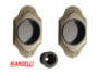 Maniglia Incasso Tonda Allungata Porta Scorrevole modello 1028T d.97x59/48 Senza foro chiave varie finiture | Mandelli
