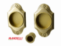 Maniglia Incasso Tonda Allungata Porta Scorrevole modello 1028T d.97x59/48 Senza foro chiave varie finiture | Mandelli - immagine 2