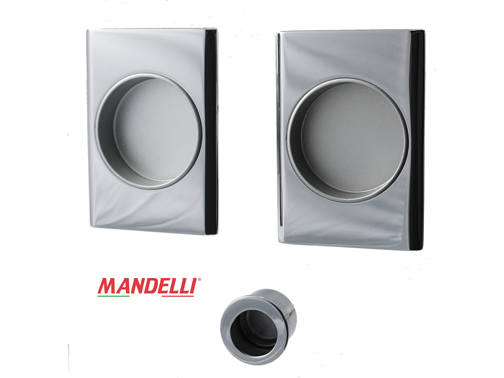 man1038cr00001100c.png Maniglia Incasso Quadra Porta Scorrevole modello 1038T d.85x59/48 Senza Foro Chiave varie finiture | Mandelli - immagine 1