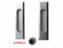 Maniglia Incasso Rettangolare Porta Scorrevole modello 1038 d.38x143 Senza Foro Chiave 26D-Cromo Satinato | Mandelli
