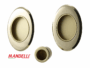 Maniglia Incasso Tonda Allungata Porta Scorrevole modello 1048T d.83x56/48 Senza foro chiave varie finiture |  Mandelli - immagine 2
