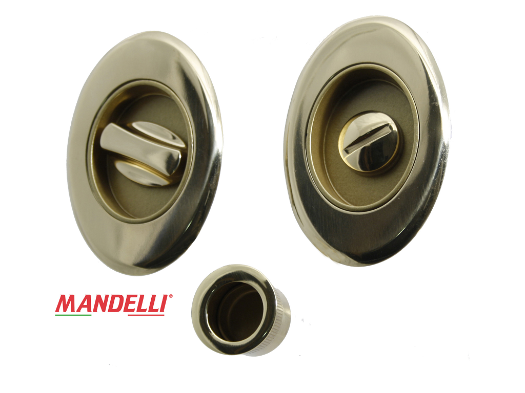man1048ol00000900c.png Maniglia Incasso Tonda Allungata Porta Scorrevole modello 1048TN d.83x56/48 con Nottolino varie finiture | Mandelli - immagine 1