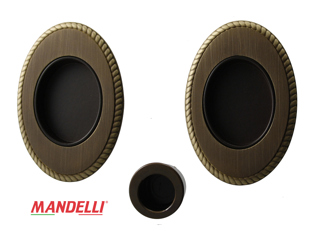man1068bo00000600c.png Maniglia Incasso Tonda Allungata Porta Scorrevole modello 1068T d.86x60/48 Senza foro chiave MBR-Brunito Opaco | Mandelli - immagine 1