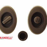 Maniglia Incasso Tonda Allungata Porta Scorrevole modello 1068TN d.86x60/48 con Nottolino varie finiture | Mandelli