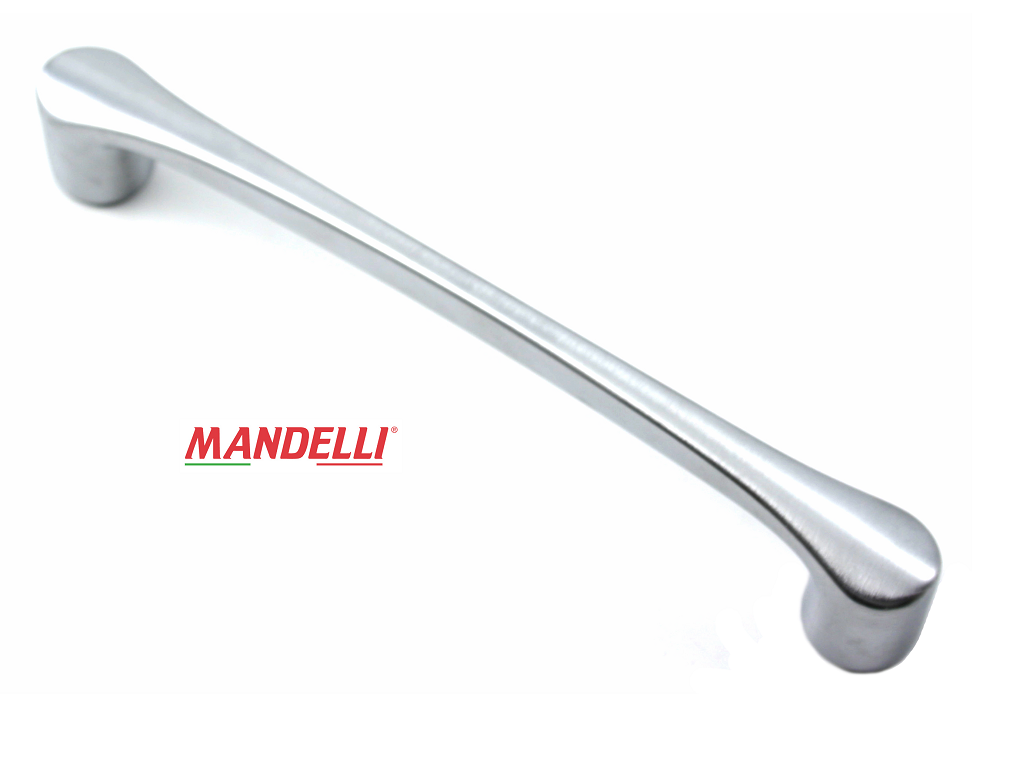 man2214cs00002300c.png Maniglietta Mobile Interasse 192 mm.220x35h M.P.S. Ma4 26d-Cromo Satinato Mandelli - immagine 1