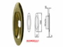Maniglia Incasso Ovale Porta Scorrevole modello Green mm.37x130 con Foro Chiave 03-Oro | Mandelli