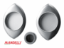 Maniglia Incasso Tonda Allungata Porta Scorrevole modello 368T d.86x59/48 Senza foro Chiave varie finiture | Mandelli