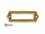 PORTAETICHETTA SAGOMATA OTTONE LUCIDO DA60x21h/80x30h mm. prodotta da METALMARC