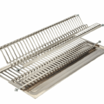 Scolapiatti con Spinotti a molla Ø10 mm+Bacinella Acciaio Inox 18/10 varie misure | Tecnoinox