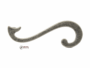 MANIGLIETTA MOBILE INTERASSE 96 mm.106x36h ARGENTO VECCHIO prodotto da   METAL STYLE - immagine 2