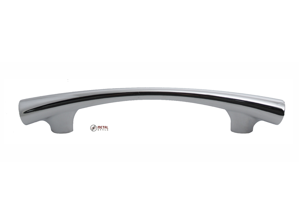 mea15183z1280m36c.png Maniglietta Mobile Interasse 128 mm.185x19x35h Arco Cromo Lucido Metal Style - immagine 1