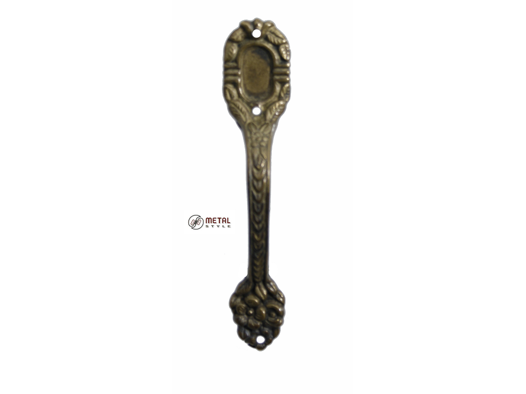 meam13971201c.png Maniglietta Mobile Fori Esterni mm.23x117h Liberty Senza Foro Ottone Pp Metal Style - immagine 1