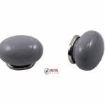 Pomolino Mobile Porcellana Sasso mm.39x28x25h Grigio Chiaro+Nickel Lucido   Metal Style