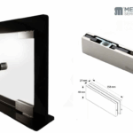 Cerniera Alto per Vetro DAGG880 2B mm.158x48x27 Inox Satinato | Meroni