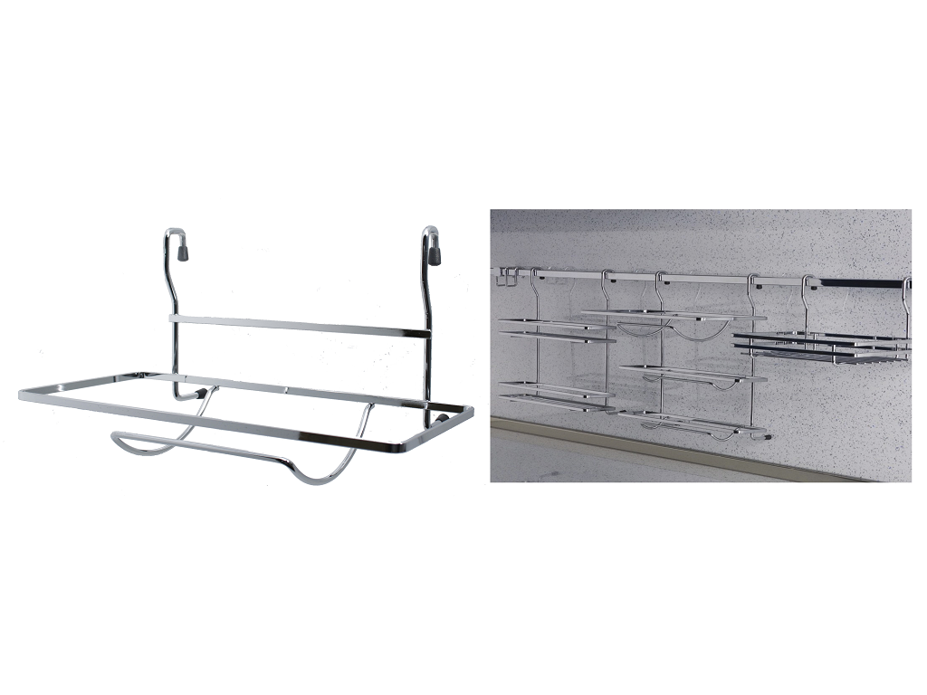 mntm3124cc.png Porta Rotolo Singolo per Tubo Quadro mm.325x180x180 Cromato Manart - immagine 1
