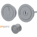 Maniglia Incasso Tonda Porta Scorrevole modello magnetica d.60/48 con nottolino varie finiture | OMP Porro