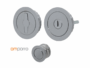 Maniglia Incasso Tonda Porta Scorrevole modello magnetica d.60/48 con nottolino varie finiture | OMP Porro