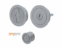 Maniglia Incasso Tonda Porta Scorrevole modello magnetica d.60/48 con nottolino varie finiture | OMP Porro - immagine 2