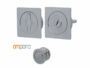 Maniglia Incasso Quadra Porta Scorrevole modello Magnetica d.57x57/48 con Nottolino varie finiture | OMP Porro fine serie - immagine 2