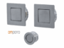 Maniglia Incasso Quadra Porta Scorrevole modello Magnetica d.57x57/48 Senza Foro Chiave varie finiture | OMP Porro fine serie - immagine 2