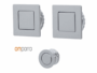 Maniglia Incasso Quadra Porta Scorrevole modello Magnetica d.57x57/48 Senza Foro Chiave varie finiture | OMP Porro fine serie
