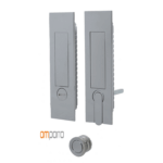 Maniglia Incasso Rettangolare Porta Scorrevole modello magnetica mm.162x45 con nottolino Cromo Lucido | OMP Porro fine serie