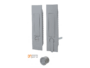 Maniglia Incasso Rettangolare Porta Scorrevole modello magnetica mm.162x45 con nottolino Cromo Lucido | OMP Porro fine serie