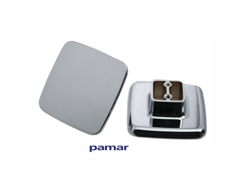 pammn1180za00070gc011c.png Maniglietta Mobile Interasse 16 mm.70x70x25h Gc01-Cromato Lucido | Pamar - immagine 1