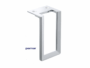 Maniglietta Mobile per Bordo Anta Interasse 32 mm.90x50x43h GC011-Cromato Lucido | Pamar - immagine 2