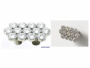 Maniglietta Mobile Interasse 32 mm.80x40x25h Y0672-Cromato Lucido+Swarovski | Pamar